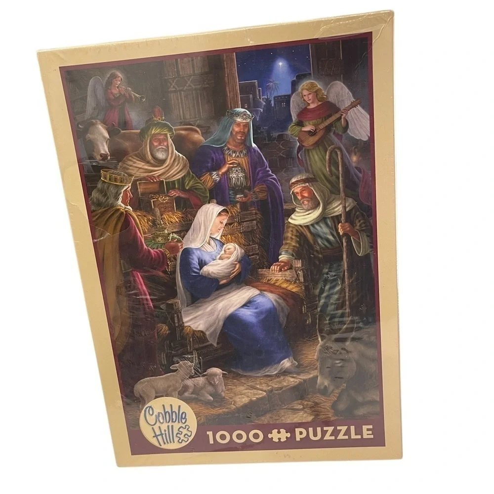 Cobble Hill Holy Night 1000 Piece Jigsaw Puzzle 19.25 X  26.625 New Sealed